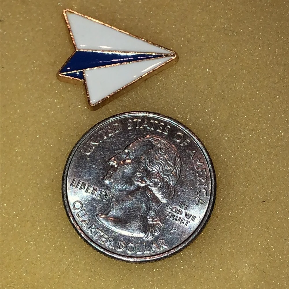 Paper Airplane Plane Y2K Retro Boho Scatter Pin